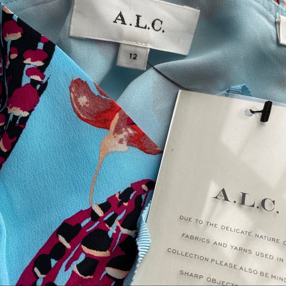 🌸 A.L.C. Rae Floral Dress 100% silk - Picture 10 of 11